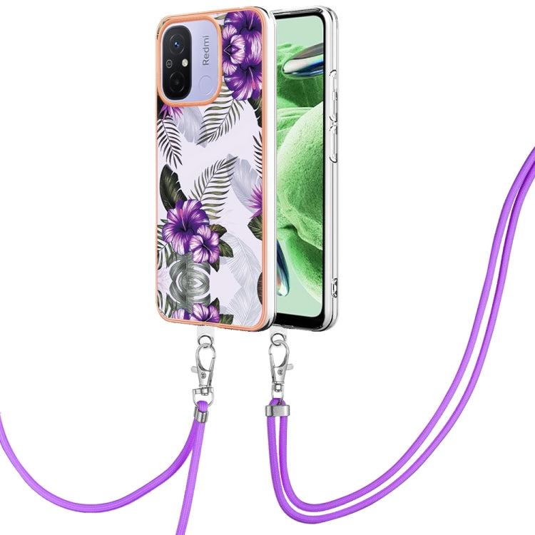 Electroplating IMD TPU Phone Case with Lanyard, For Xiaomi Redmi Note 12 Pro 5G Global, For Xiaomi Redmi Note 12 5G Global, For Xiaomi Redmi 12C/11A 4G Global, For Xiaomi 13 Lite 5G