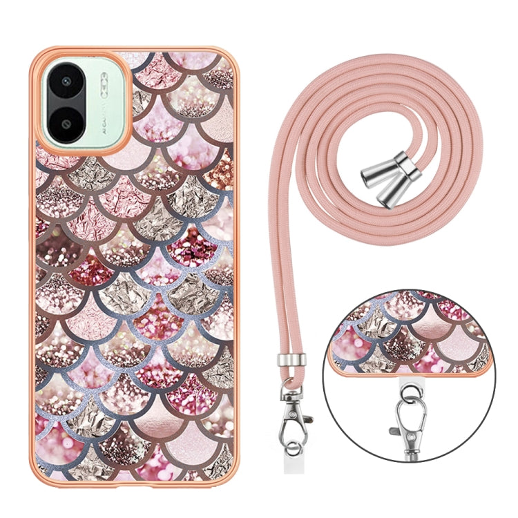 Electroplating IMD TPU Phone Case with Lanyard, For Xiaomi Redmi A1, For Xiaomi Redmi Note 11T Pro/Note 11T Pro+, For Xiaomi Redmi 10C, For Xiaomi Poco X4 Pro 5G