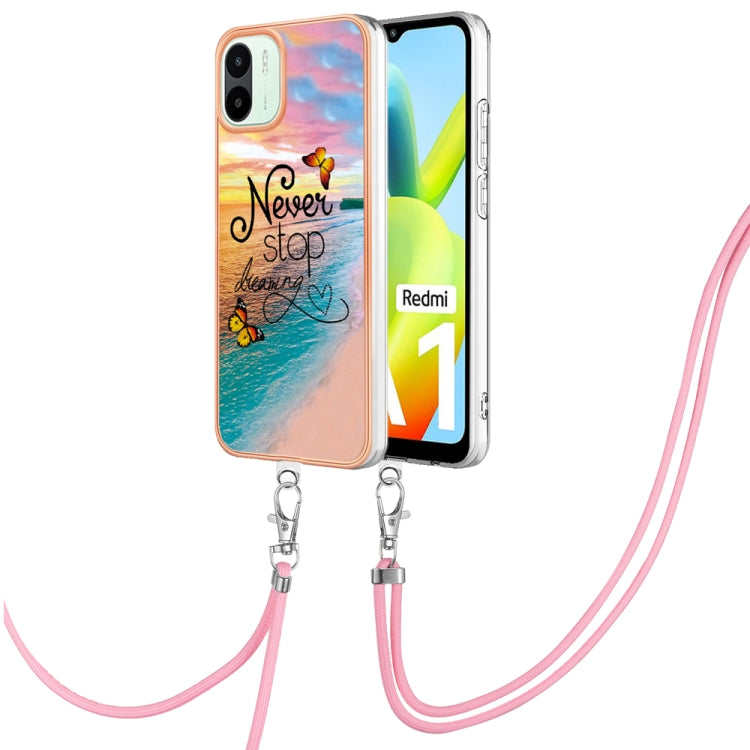 Electroplating IMD TPU Phone Case with Lanyard, For Xiaomi Redmi A1, For Xiaomi Redmi Note 11T Pro/Note 11T Pro+, For Xiaomi Redmi 10C, For Xiaomi Poco X4 Pro 5G