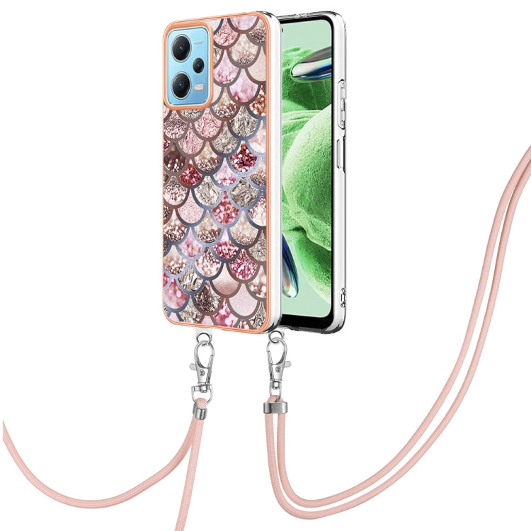 Electroplating IMD TPU Phone Case with Lanyard, For Xiaomi Redmi Note 12 Pro 5G Global, For Xiaomi Redmi Note 12 5G Global, For Xiaomi Redmi 12C/11A 4G Global, For Xiaomi 13 Lite 5G
