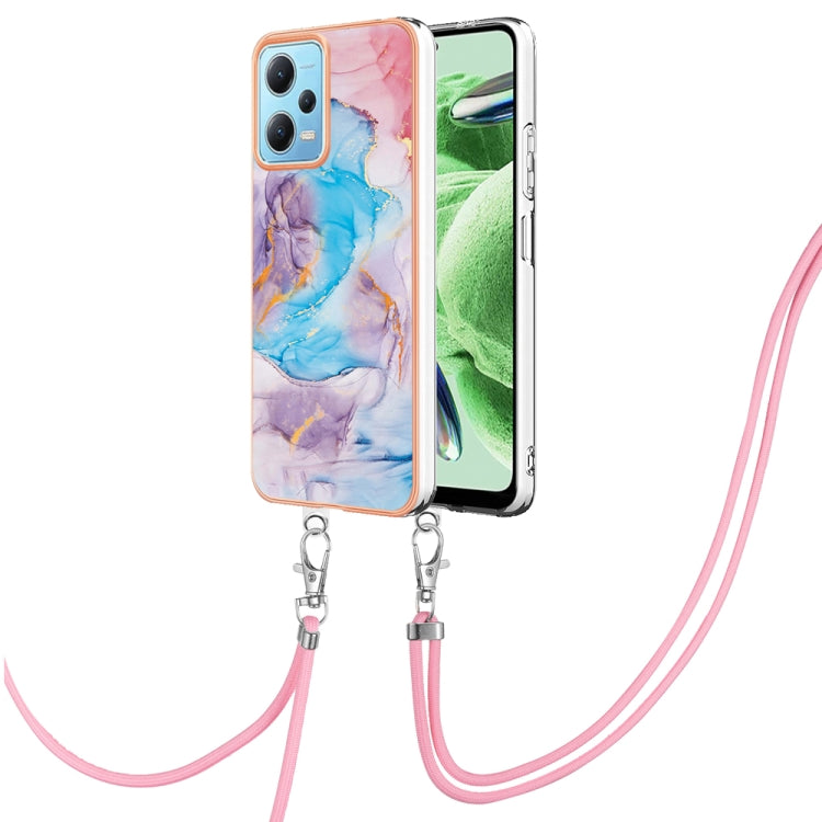 Electroplating IMD TPU Phone Case with Lanyard, For Xiaomi Redmi Note 12 Pro 5G Global, For Xiaomi Redmi Note 12 5G Global, For Xiaomi Redmi 12C/11A 4G Global, For Xiaomi 13 Lite 5G