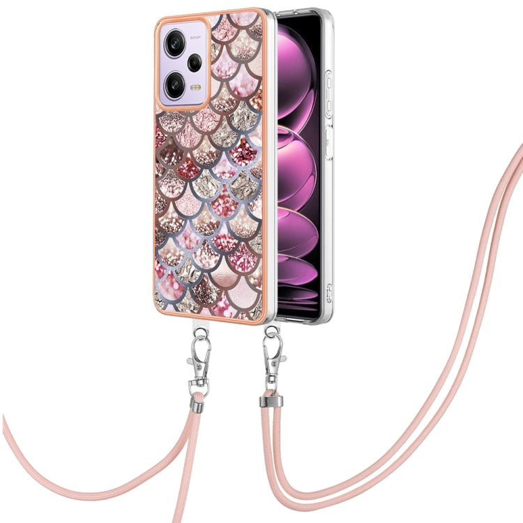 Electroplating IMD TPU Phone Case with Lanyard, For Xiaomi Redmi Note 12 Pro 5G Global, For Xiaomi Redmi Note 12 5G Global, For Xiaomi Redmi 12C/11A 4G Global, For Xiaomi 13 Lite 5G
