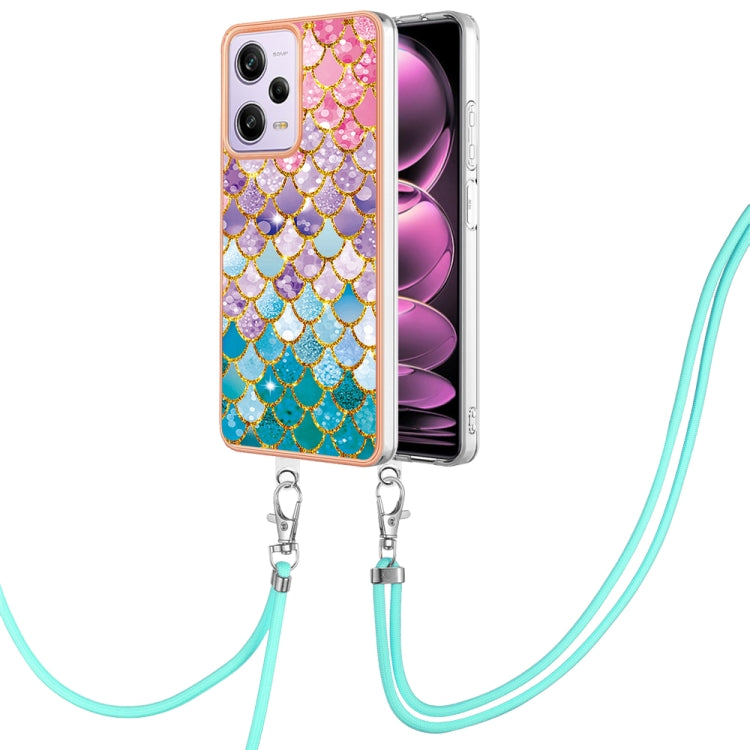 Electroplating IMD TPU Phone Case with Lanyard, For Xiaomi Redmi Note 12 Pro 5G Global, For Xiaomi Redmi Note 12 5G Global, For Xiaomi Redmi 12C/11A 4G Global, For Xiaomi 13 Lite 5G