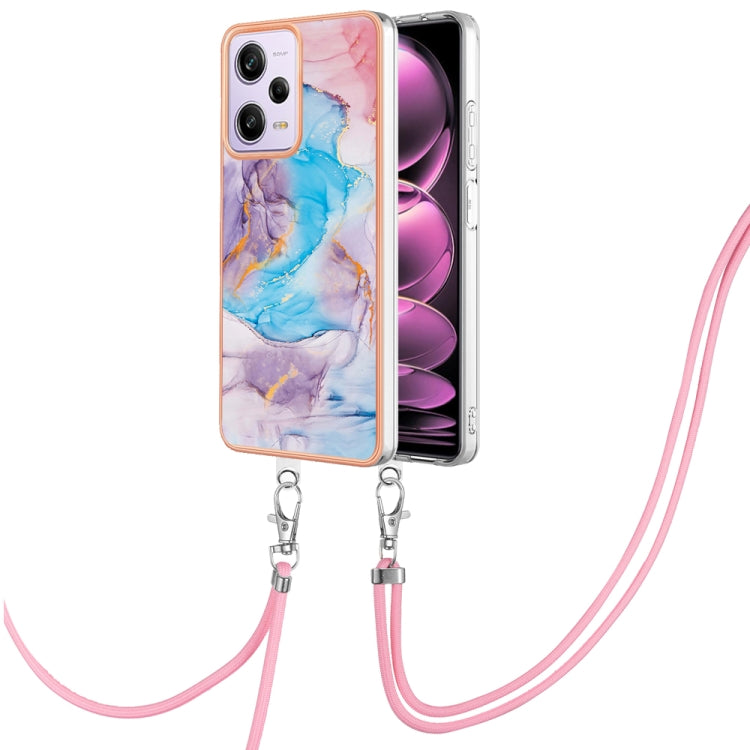 Electroplating IMD TPU Phone Case with Lanyard, For Xiaomi Redmi Note 12 Pro 5G Global, For Xiaomi Redmi Note 12 5G Global, For Xiaomi Redmi 12C/11A 4G Global, For Xiaomi 13 Lite 5G