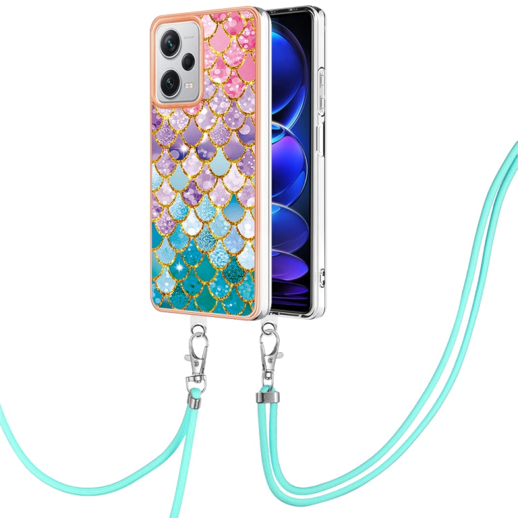Electroplating IMD TPU Phone Case with Lanyard, For Xiaomi Poco F5 Pro 5G / Redmi K60, For Xiaomi Redmi Note 12S 4G, For Xiaomi Redmi Note 12 4G Global, For Xiaomi Redmi Note 12 Pro+ Global