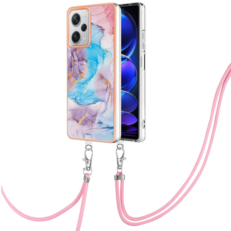 Electroplating IMD TPU Phone Case with Lanyard, For Xiaomi Poco F5 Pro 5G / Redmi K60, For Xiaomi Redmi Note 12S 4G, For Xiaomi Redmi Note 12 4G Global, For Xiaomi Redmi Note 12 Pro+ Global