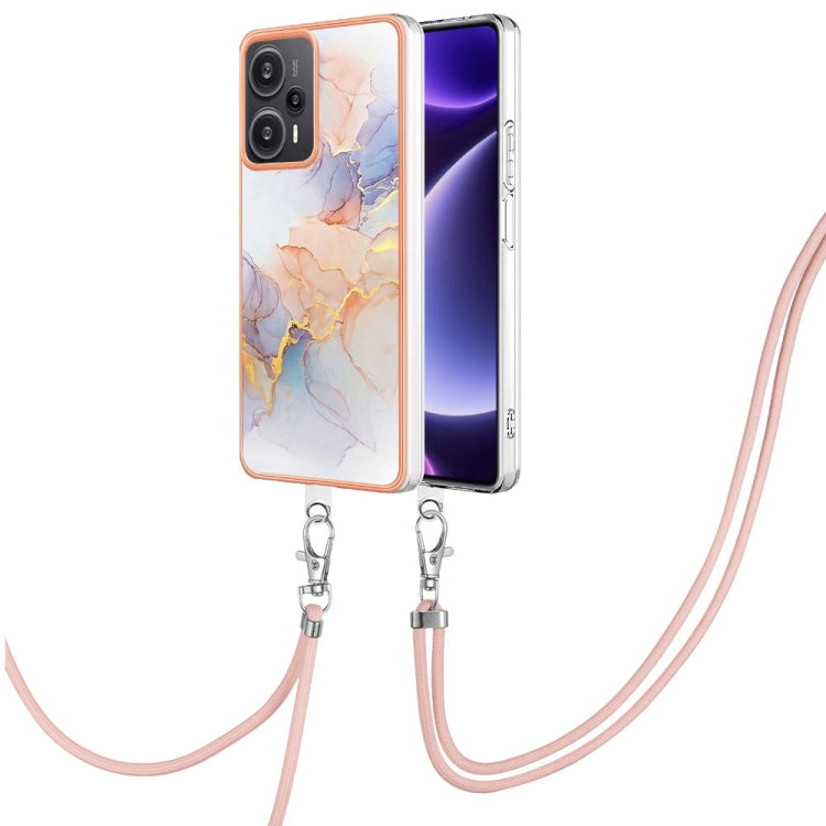 Electroplating IMD TPU Phone Case with Lanyard, For Xiaomi Redmi Note 13 Pro+ 5G, For Xiaomi Redmi Note 13 Pro 5G Global, For Xiaomi 13T/13T Pro, For Xiaomi Poco F5 5G / Redmi Note 12 Turbo