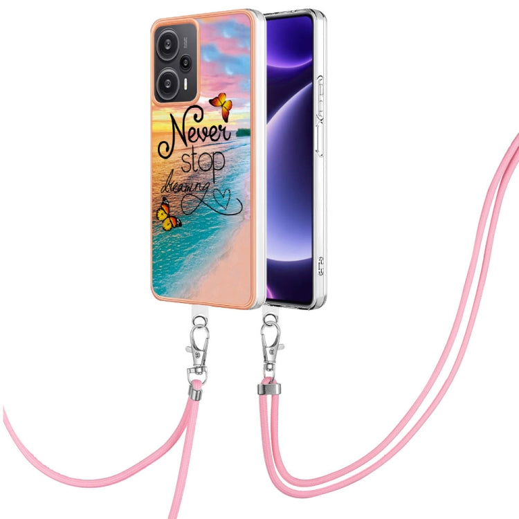 Electroplating IMD TPU Phone Case with Lanyard, For Xiaomi Redmi Note 13 Pro+ 5G, For Xiaomi Redmi Note 13 Pro 5G Global, For Xiaomi 13T/13T Pro, For Xiaomi Poco F5 5G / Redmi Note 12 Turbo