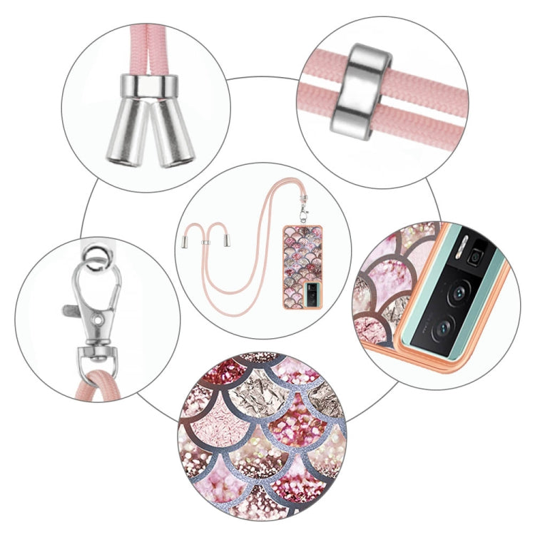 Electroplating IMD TPU Phone Case with Lanyard, For Xiaomi Poco F5 Pro 5G / Redmi K60, For Xiaomi Redmi Note 12S 4G, For Xiaomi Redmi Note 12 4G Global, For Xiaomi Redmi Note 12 Pro+ Global