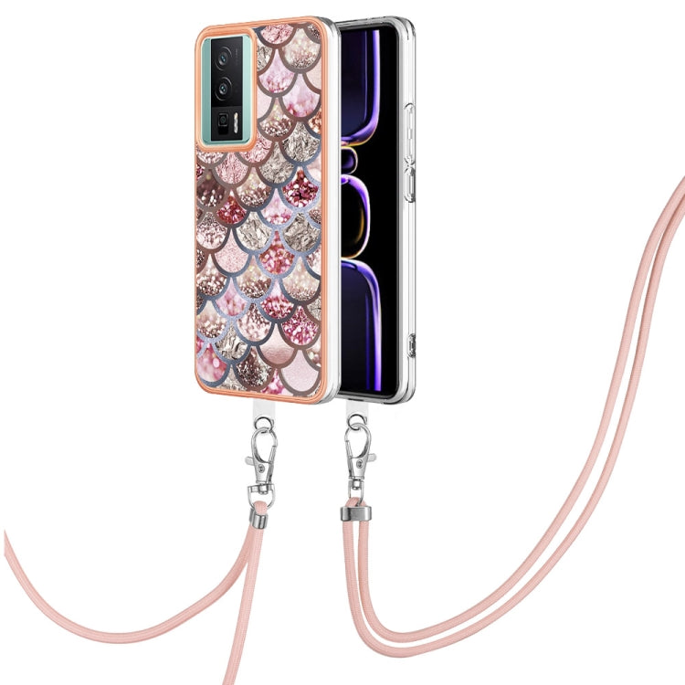 Electroplating IMD TPU Phone Case with Lanyard, For Xiaomi Poco F5 Pro 5G / Redmi K60, For Xiaomi Redmi Note 12S 4G, For Xiaomi Redmi Note 12 4G Global, For Xiaomi Redmi Note 12 Pro+ Global