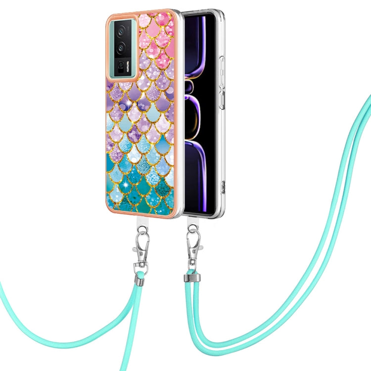 Electroplating IMD TPU Phone Case with Lanyard, For Xiaomi Poco F5 Pro 5G / Redmi K60, For Xiaomi Redmi Note 12S 4G, For Xiaomi Redmi Note 12 4G Global, For Xiaomi Redmi Note 12 Pro+ Global