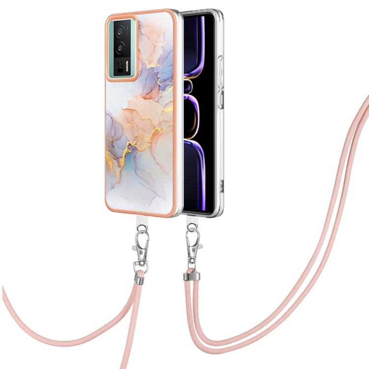 Electroplating IMD TPU Phone Case with Lanyard, For Xiaomi Poco F5 Pro 5G / Redmi K60, For Xiaomi Redmi Note 12S 4G, For Xiaomi Redmi Note 12 4G Global, For Xiaomi Redmi Note 12 Pro+ Global