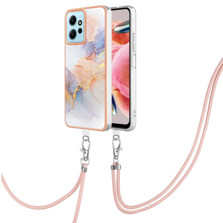 Electroplating IMD TPU Phone Case with Lanyard, For Xiaomi Poco F5 Pro 5G / Redmi K60, For Xiaomi Redmi Note 12S 4G, For Xiaomi Redmi Note 12 4G Global, For Xiaomi Redmi Note 12 Pro+ Global