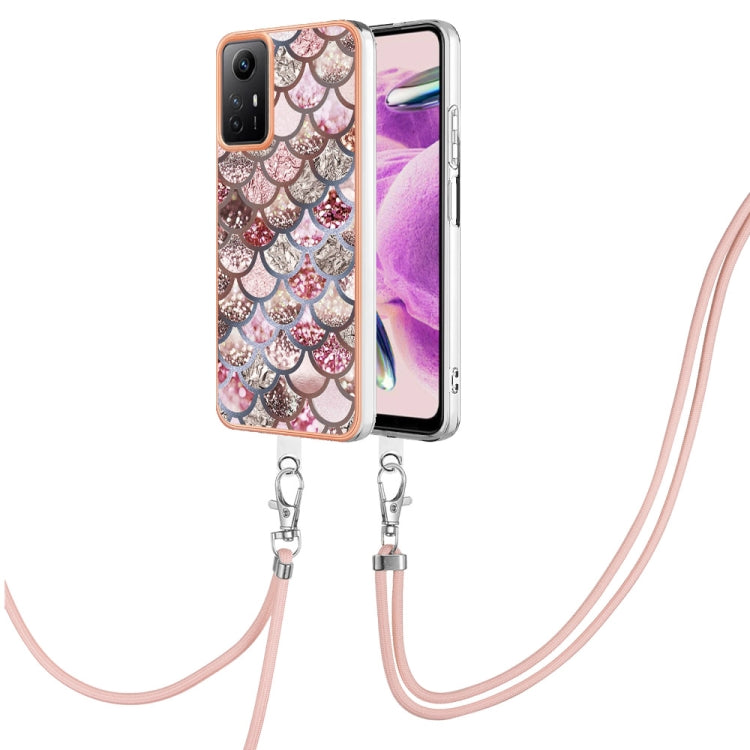 Electroplating IMD TPU Phone Case with Lanyard, For Xiaomi Poco F5 Pro 5G / Redmi K60, For Xiaomi Redmi Note 12S 4G, For Xiaomi Redmi Note 12 4G Global, For Xiaomi Redmi Note 12 Pro+ Global