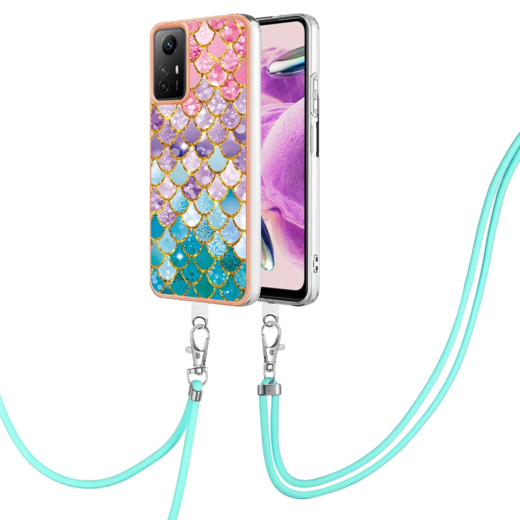 Electroplating IMD TPU Phone Case with Lanyard, For Xiaomi Poco F5 Pro 5G / Redmi K60, For Xiaomi Redmi Note 12S 4G, For Xiaomi Redmi Note 12 4G Global, For Xiaomi Redmi Note 12 Pro+ Global