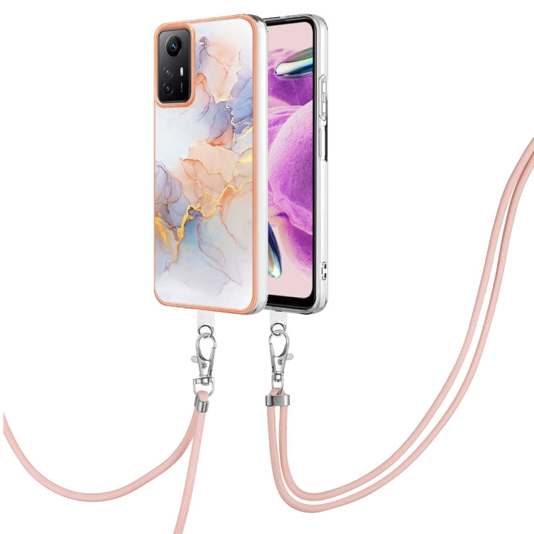 Electroplating IMD TPU Phone Case with Lanyard, For Xiaomi Poco F5 Pro 5G / Redmi K60, For Xiaomi Redmi Note 12S 4G, For Xiaomi Redmi Note 12 4G Global, For Xiaomi Redmi Note 12 Pro+ Global