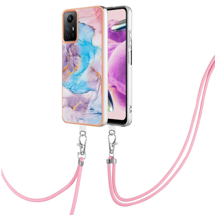 Electroplating IMD TPU Phone Case with Lanyard, For Xiaomi Poco F5 Pro 5G / Redmi K60, For Xiaomi Redmi Note 12S 4G, For Xiaomi Redmi Note 12 4G Global, For Xiaomi Redmi Note 12 Pro+ Global