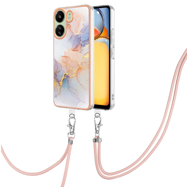 Electroplating IMD TPU Phone Case with Lanyard, For Xiaomi  Poco X6 Pro, For Xiaomi Redmi K70E, For Xiaomi Redmi Note 13 5G Global, For Xiaomi Redmi 13C 4G