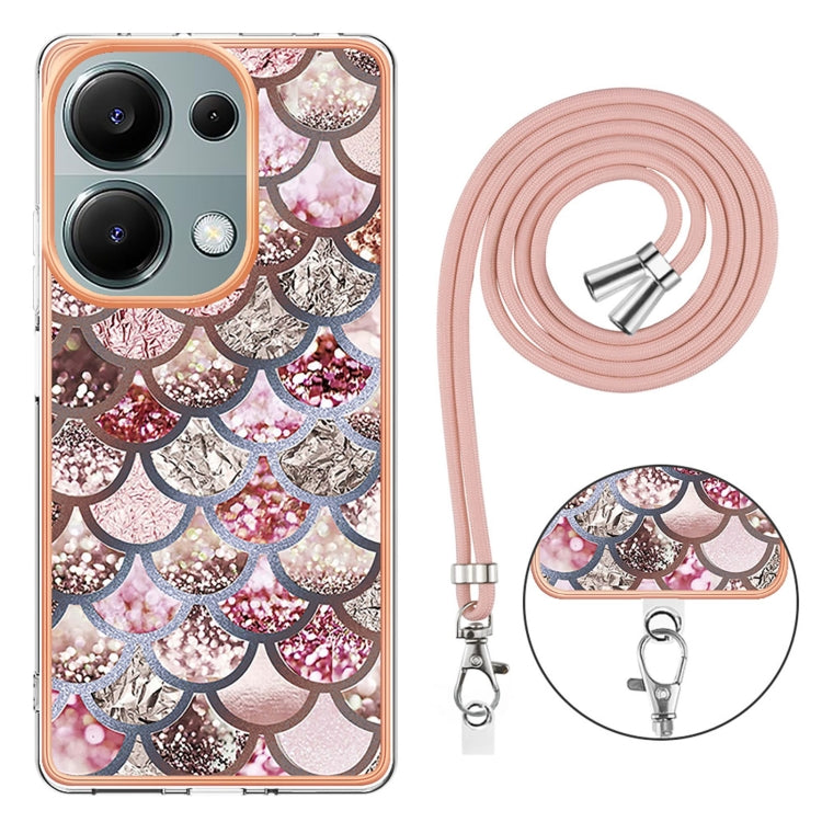 Electroplating IMD TPU Phone Case with Lanyard, For Xiaomi Redmi Note 13 Pro 4G Global, For Xiaomi Poco M6 Pro 4G, For Xiaomi Redmi A3, For Xiaomi Redmi Note 13 4G Global