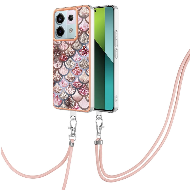 Electroplating IMD TPU Phone Case with Lanyard, For Xiaomi Redmi Note 13 Pro+ 5G, For Xiaomi Redmi Note 13 Pro 5G Global, For Xiaomi 13T/13T Pro, For Xiaomi Poco F5 5G / Redmi Note 12 Turbo