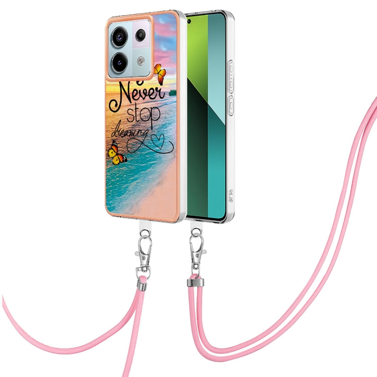 Electroplating IMD TPU Phone Case with Lanyard, For Xiaomi Redmi Note 13 Pro+ 5G, For Xiaomi Redmi Note 13 Pro 5G Global, For Xiaomi 13T/13T Pro, For Xiaomi Poco F5 5G / Redmi Note 12 Turbo