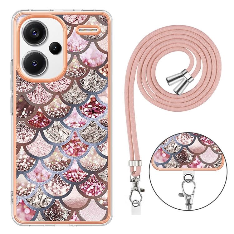 Electroplating IMD TPU Phone Case with Lanyard, For Xiaomi Redmi Note 13 Pro+ 5G, For Xiaomi Redmi Note 13 Pro 5G Global, For Xiaomi 13T/13T Pro, For Xiaomi Poco F5 5G / Redmi Note 12 Turbo