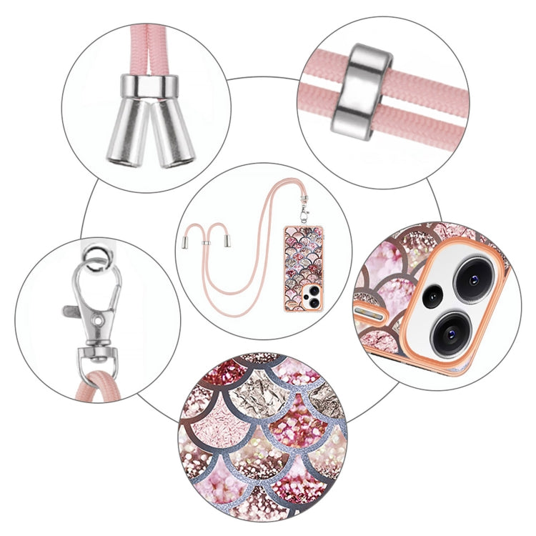 Electroplating IMD TPU Phone Case with Lanyard, For Xiaomi Redmi Note 13 Pro+ 5G, For Xiaomi Redmi Note 13 Pro 5G Global, For Xiaomi 13T/13T Pro, For Xiaomi Poco F5 5G / Redmi Note 12 Turbo