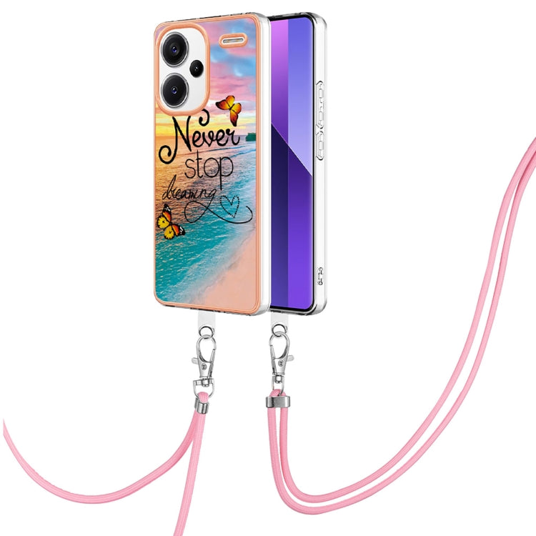 Electroplating IMD TPU Phone Case with Lanyard, For Xiaomi Redmi Note 13 Pro+ 5G, For Xiaomi Redmi Note 13 Pro 5G Global, For Xiaomi 13T/13T Pro, For Xiaomi Poco F5 5G / Redmi Note 12 Turbo