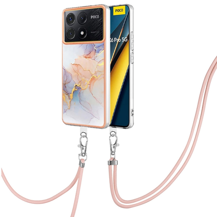 Electroplating IMD TPU Phone Case with Lanyard, For Xiaomi  Poco X6 Pro, For Xiaomi Redmi K70E, For Xiaomi Redmi Note 13 5G Global, For Xiaomi Redmi 13C 4G