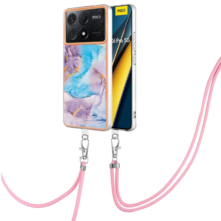 Electroplating IMD TPU Phone Case with Lanyard, For Xiaomi  Poco X6 Pro, For Xiaomi Redmi K70E, For Xiaomi Redmi Note 13 5G Global, For Xiaomi Redmi 13C 4G