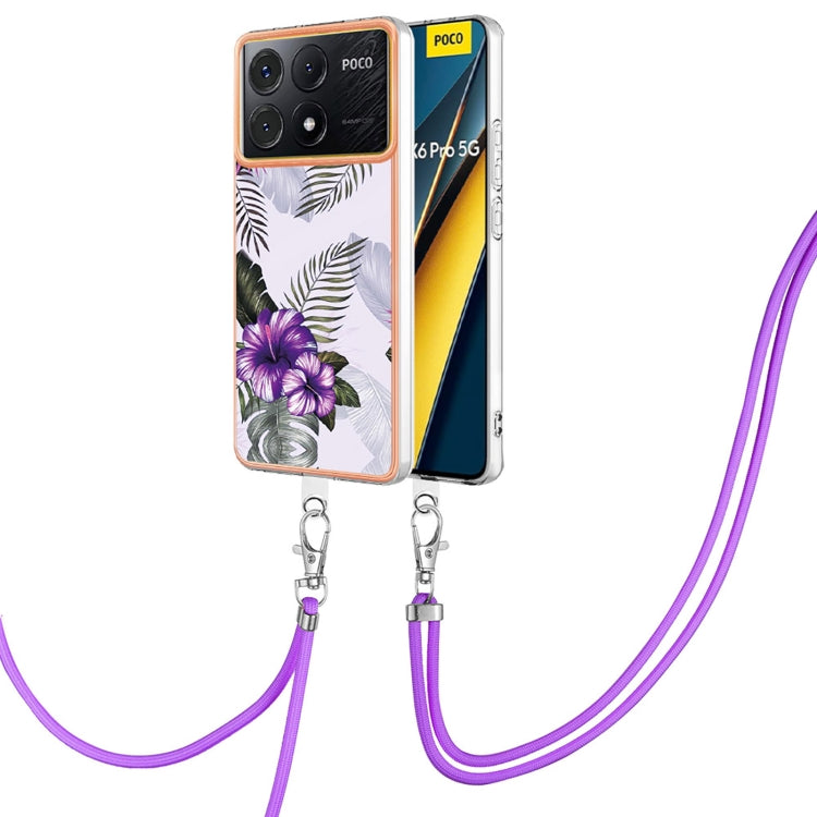 Electroplating IMD TPU Phone Case with Lanyard, For Xiaomi  Poco X6 Pro, For Xiaomi Redmi K70E, For Xiaomi Redmi Note 13 5G Global, For Xiaomi Redmi 13C 4G