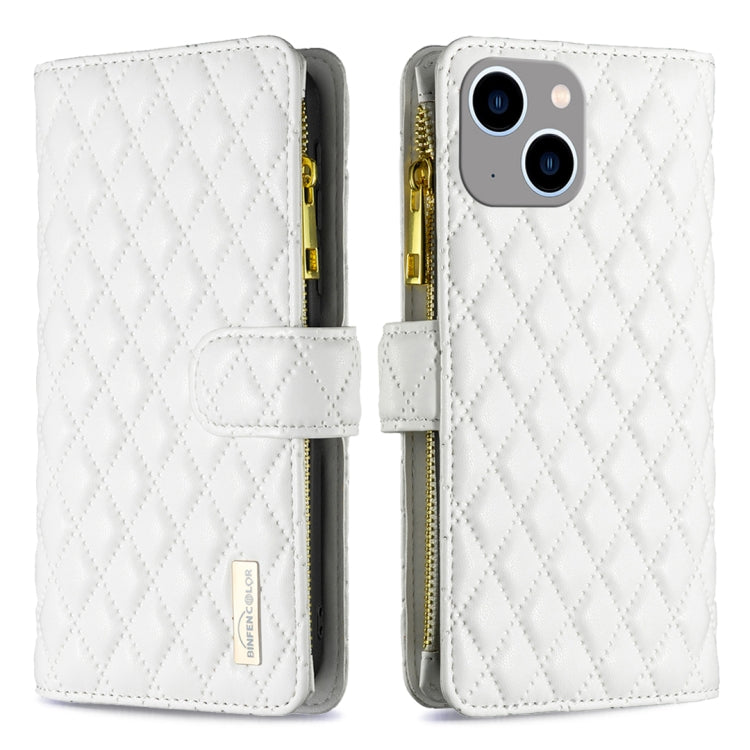 Diamond Lattice Zipper Wallet Leather Flip Phone Case, For iPhone 15 Pro Max, For iPhone 15 Pro, For iPhone 15 Plus, For iPhone 15