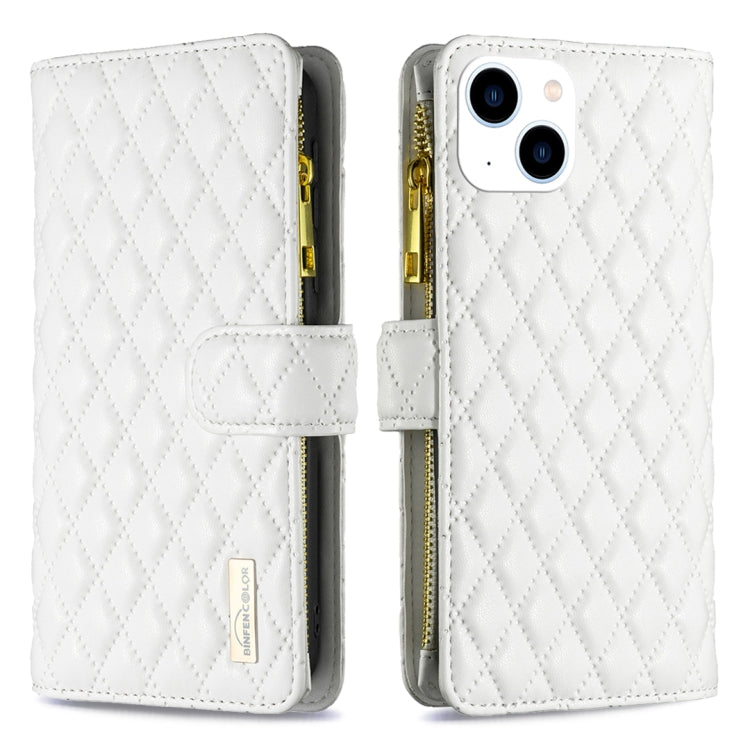 Diamond Lattice Zipper Wallet Leather Flip Phone Case, For iPhone 15 Pro Max, For iPhone 15 Pro, For iPhone 15 Plus, For iPhone 15