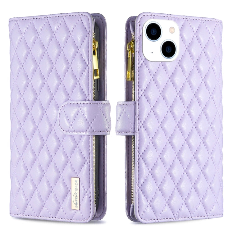 Diamond Lattice Zipper Wallet Leather Flip Phone Case, For iPhone 15 Pro Max, For iPhone 15 Pro, For iPhone 15 Plus, For iPhone 15