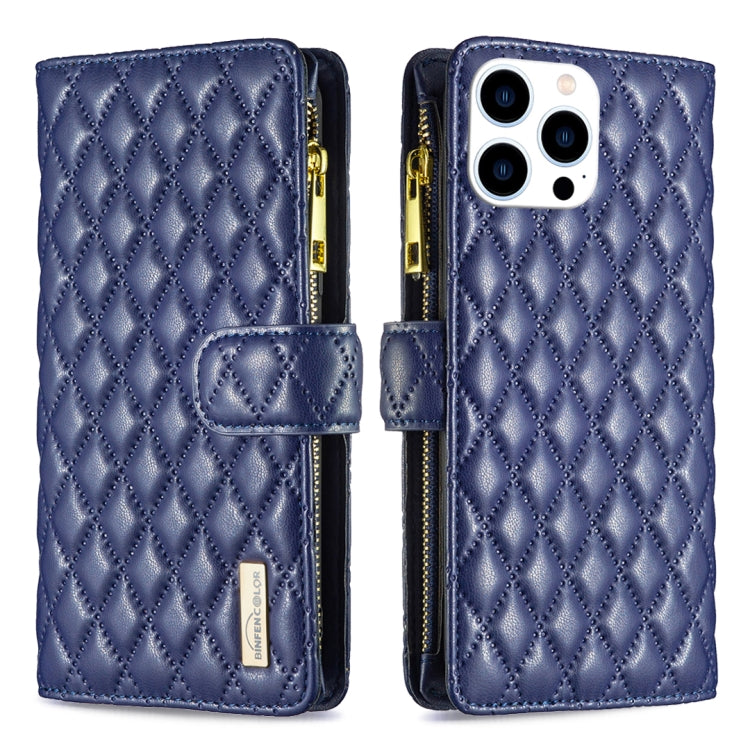 Diamond Lattice Zipper Wallet Leather Flip Phone Case, For iPhone 16 Pro Max, For iPhone 16 Pro, For iPhone 16 Plus, For iPhone 16