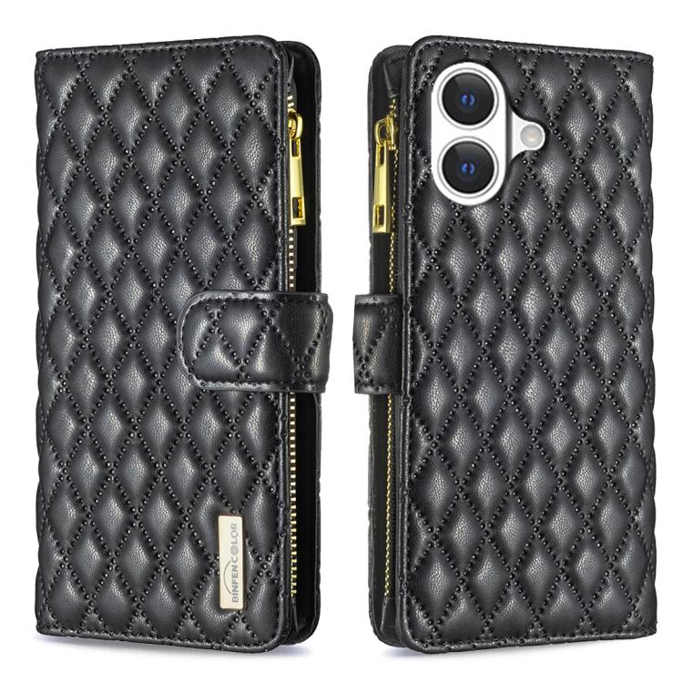 Diamond Lattice Zipper Wallet Leather Flip Phone Case, For iPhone 17 Pro Max, For iPhone 17 Pro, For iPhone 17, For iPhone 17 Air