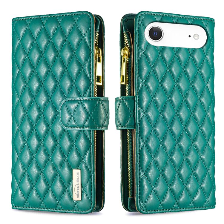 Diamond Lattice Zipper Wallet Leather Flip Phone Case, For iPhone 17 Pro Max, For iPhone 17 Pro, For iPhone 17, For iPhone 17 Air