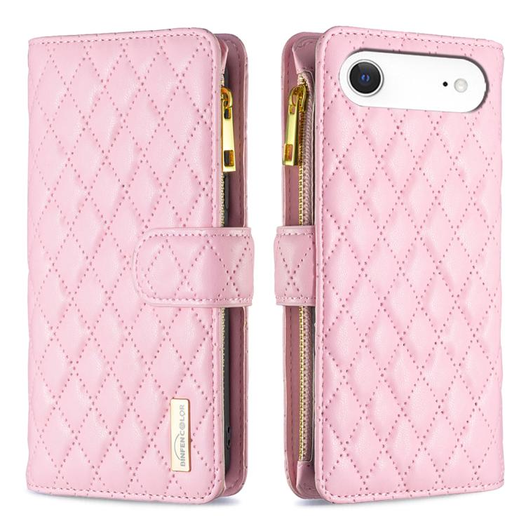 Diamond Lattice Zipper Wallet Leather Flip Phone Case, For iPhone 17 Pro Max, For iPhone 17 Pro, For iPhone 17, For iPhone 17 Air