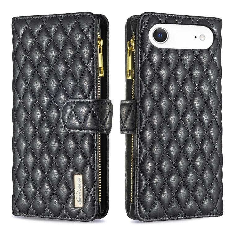 Diamond Lattice Zipper Wallet Leather Flip Phone Case, For iPhone 17 Pro Max, For iPhone 17 Pro, For iPhone 17, For iPhone 17 Air