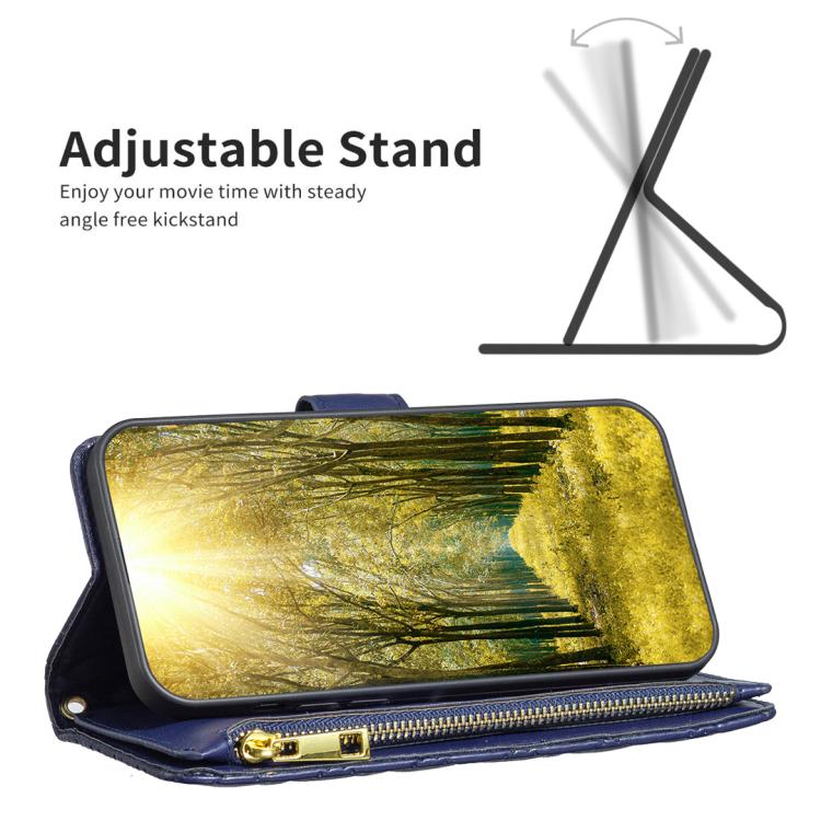 Diamond Lattice Zipper Wallet Leather Flip Phone Case, For iPhone 17 Pro Max, For iPhone 17 Pro, For iPhone 17, For iPhone 17 Air