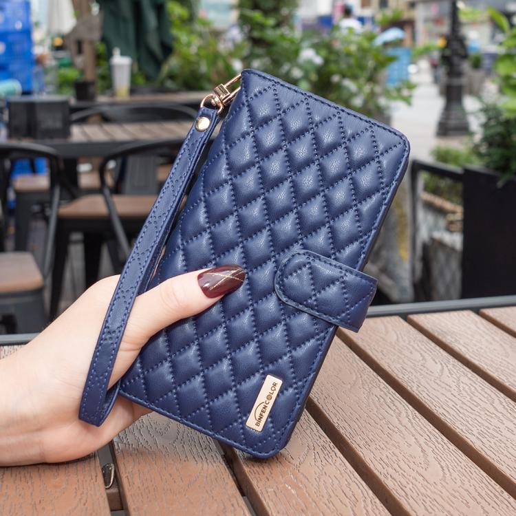 Diamond Lattice Zipper Wallet Leather Flip Phone Case, For iPhone 17 Pro Max, For iPhone 17 Pro, For iPhone 17, For iPhone 17 Air