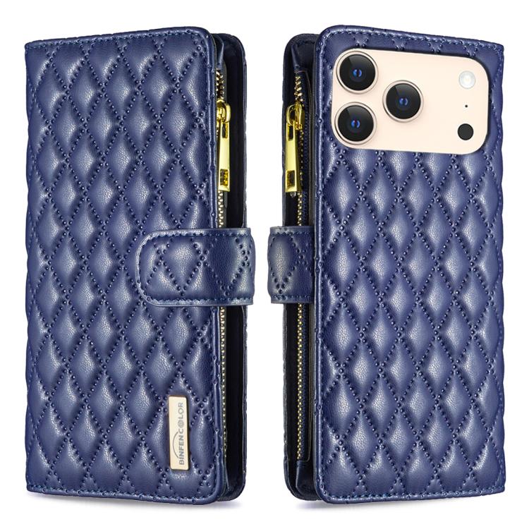 Diamond Lattice Zipper Wallet Leather Flip Phone Case, For iPhone 17 Pro Max, For iPhone 17 Pro, For iPhone 17, For iPhone 17 Air