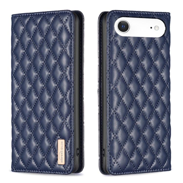 Diamond Lattice Magnetic Leather Flip Phone Case, For iPhone 16 Pro Max, For iPhone 16 Pro, For iPhone 16 Plus, For iPhone 16