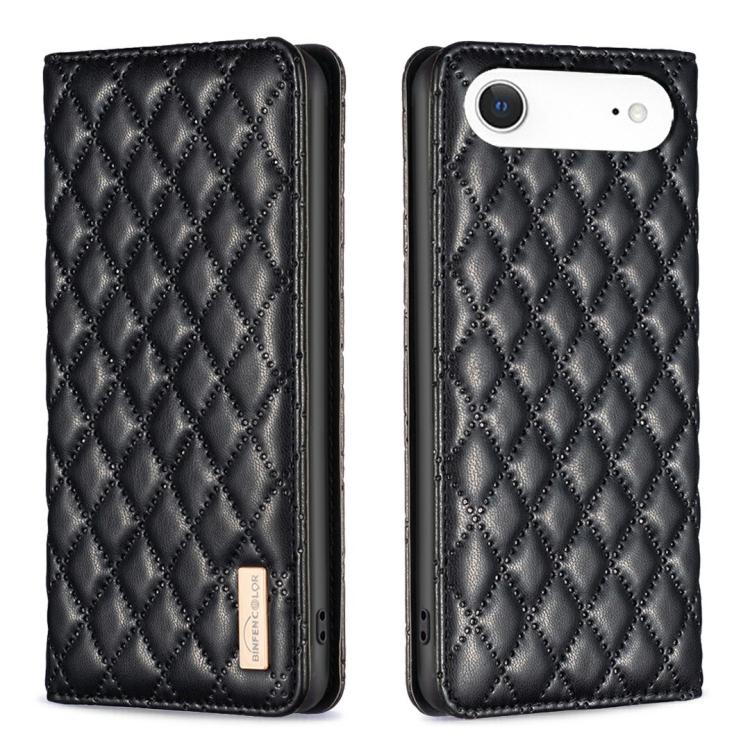 Diamond Lattice Magnetic Leather Flip Phone Case, For iPhone 16 Pro Max, For iPhone 16 Pro, For iPhone 16 Plus, For iPhone 16