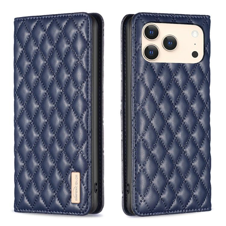 Diamond Lattice Magnetic Leather Flip Phone Case, For iPhone 16 Pro Max, For iPhone 16 Pro, For iPhone 16 Plus, For iPhone 16