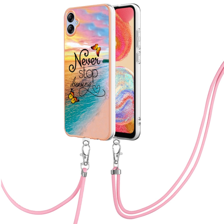 Electroplating IMD TPU Phone Case with Lanyard, For Samsung Galaxy A04e