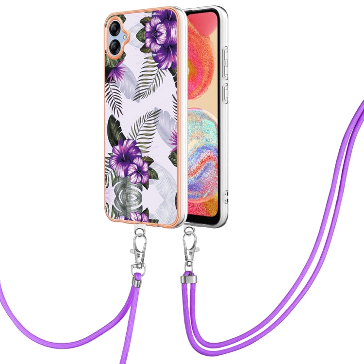 Electroplating IMD TPU Phone Case with Lanyard, For Samsung Galaxy A04e