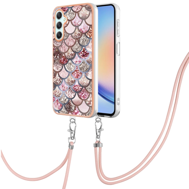 Electroplating IMD TPU Phone Case with Lanyard, For Samsung Galaxy A05s, For Samsung Galaxy A25 5G, For Samsung Galaxy S23 FE 5G, For Samsung Galaxy A24 4G