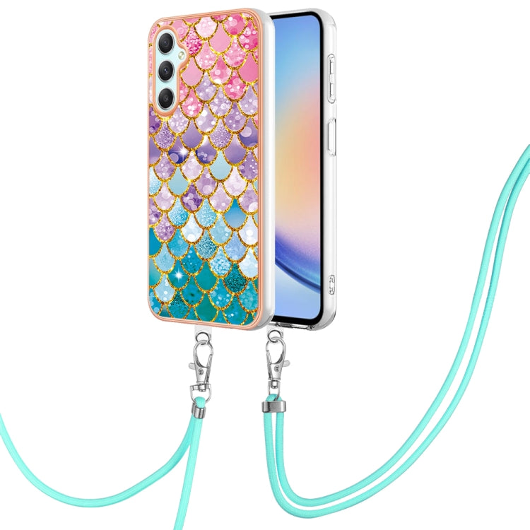 Electroplating IMD TPU Phone Case with Lanyard, For Samsung Galaxy A05s, For Samsung Galaxy A25 5G, For Samsung Galaxy S23 FE 5G, For Samsung Galaxy A24 4G