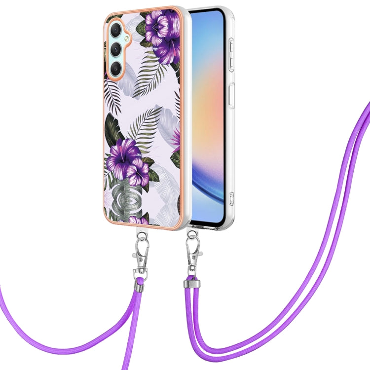 Electroplating IMD TPU Phone Case with Lanyard, For Samsung Galaxy A05s, For Samsung Galaxy A25 5G, For Samsung Galaxy S23 FE 5G, For Samsung Galaxy A24 4G